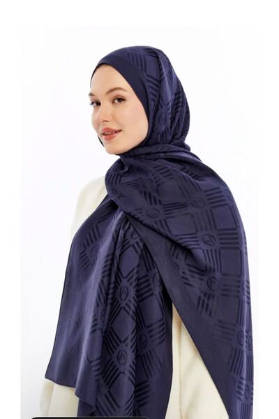 Valentino Orlandi kibrit desen lacivert şal