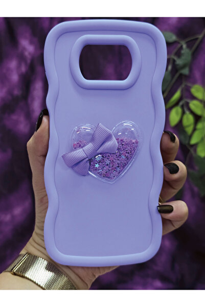 Magic Ring Poco X3 Pro / Poco X3 Nfc Compatible Heart and Ribbon Star Glitter Lilac Phone Case