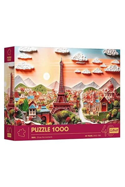 Trefl Puzzle 1000 pcs - Paris, 3D effect, 683x480mm, set with poster