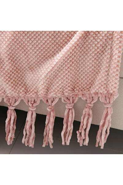 Reiashn Winter velvet shawl, pink color, 152*127 cm