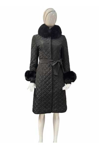 ULTIMISSIMO Quilted jacket with removable fur trim on the collar and sleeves