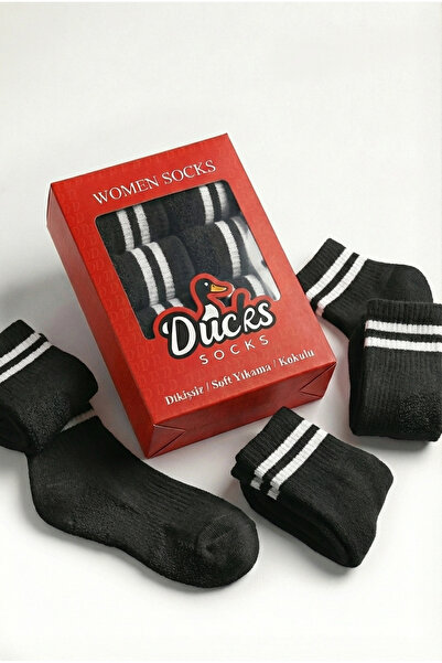 Ducks Socks Women's 6-Piece Thermal Cotton Bottom Towel Long Socks Premium Boxed Socks