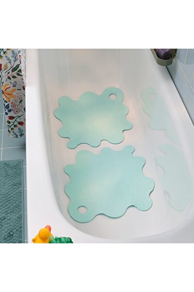 Generic Bathtub mat, light turquoise, 43 x 43 cm
