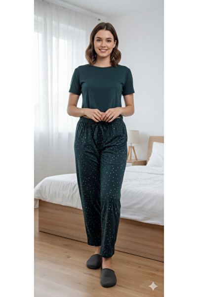 ŞERİCE Women's Milan Soft Fabric Pajama Bottoms