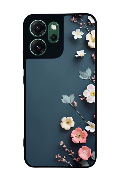 OPPO Reno 14F Uyumlu Baskılı, Mat Siyah,Yumuşak Silikon, Koruyucu,Şok Emici K...