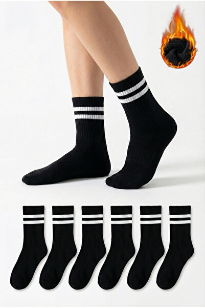 Ducks Socks Women's 6-Piece Thermal Cotton Bottom Towel Long Socks Premium Boxed Socks