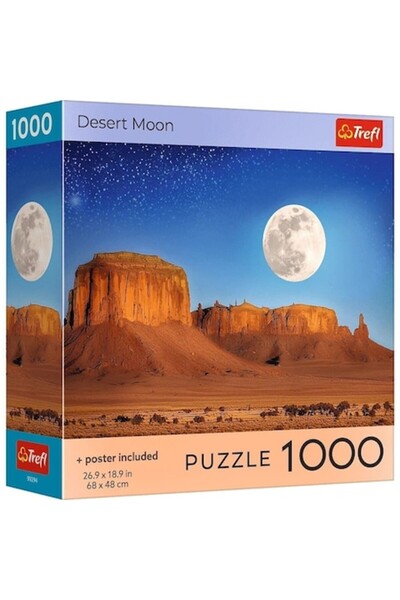 Trefl Puzzle 1000 Pieces - USA Moon in Desert (Poster Included)