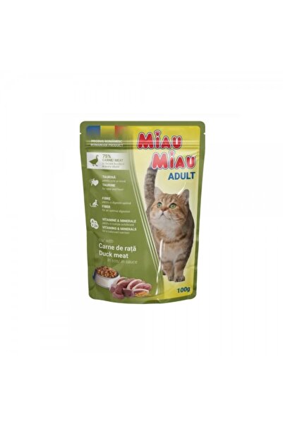 MIAU MIAU Set of 24 pouches Wet Cat Food Duck in Sauce 100g