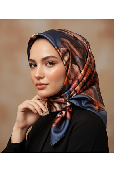 Armine 100% Sura Silk Scarf – Nostalgia Series – Non-Slip Tok Posture – Navy ...