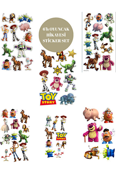 elviano 6'LI OYUNCAK HİKAYESİ STİCKER SET AJANDAYA UYGUN