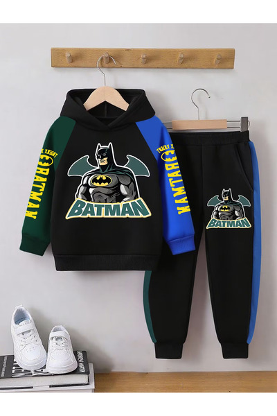 Batman Lisanslı Sarı Erkek Çocuk Eşofman Takım