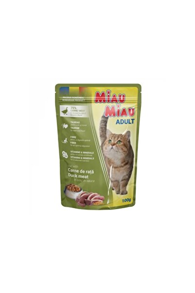 MIAU MIAU Set of 24 pouches Wet Cat Food Duck in Sauce 100g