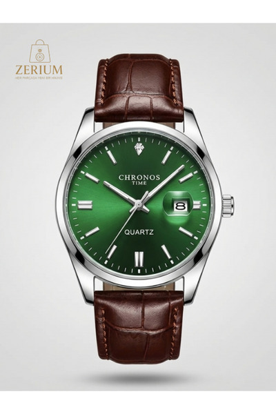 ZERİUM Men's Waterproof Sports and Classic Stylish Watch Leather Strap Quartz Trend