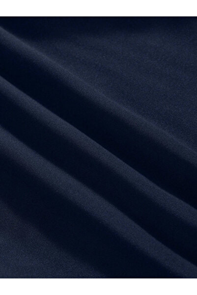 CROFT (3 Yarn) Navy Blue Ba Printed Isiklet Yaka Ov Oversized Weatshirt