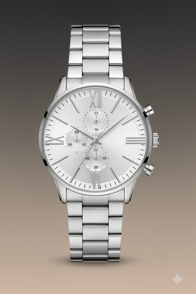 İ&A HOME Men's Stylish Wristwatch with Steel Band – Quartz Movement