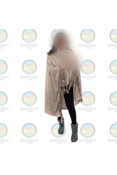 Reiashn Beige velvet winter shawl, 152*127 cm