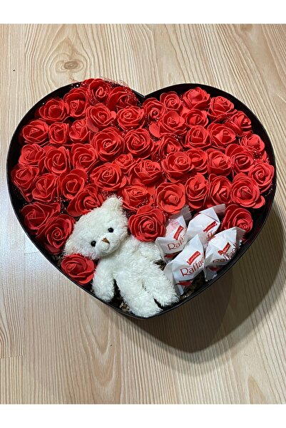 Sweet Kalpli ,kırmızı çiçekli ,çikolata kutusu