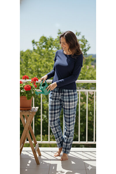 ŞERİCE Unisex Cotton Thin Breathable Fabric Pajama Bottoms