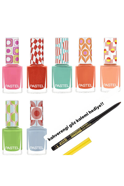 Pastel Oje 7li set Kahverengi Kalem Hediyeli 383-384-385-386-388-389-391
