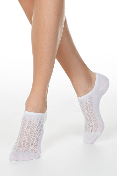 Conte Elegant Short cotton socks with openwork pattern, Conte Active 179 - Light Grey, 38-39 (25)