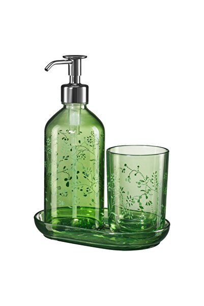 Generic 3-piece bathroom set, green