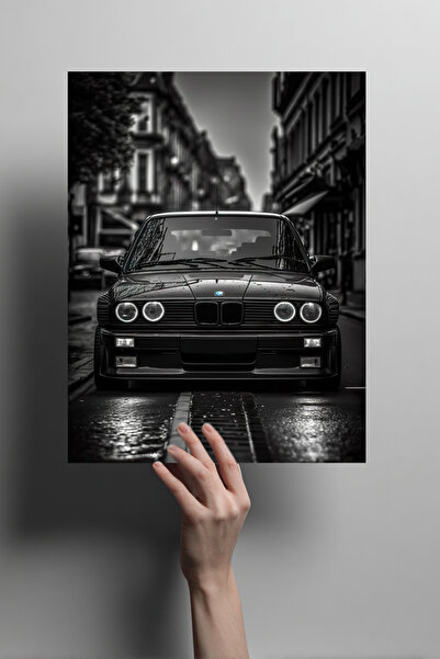 Metalino BMW E30 M3 Metal Poster – BMW ARABA Dekoratif Duvar Tablosu
