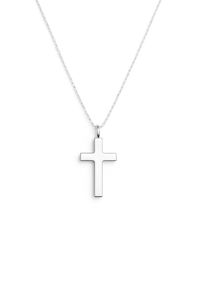 Ruenss HAÇ KLASİK TASARIM - 925 GÜMÜŞ - RODİUM KAPLAMALI - MİNİMAL - 3 RENK S...