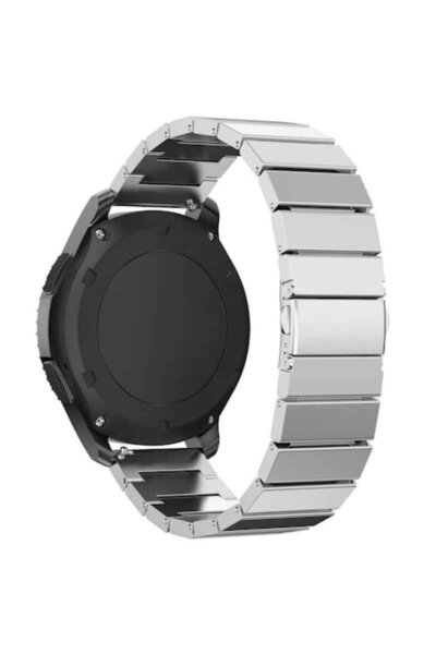 Edman Curea de ceas metalică 1Z pentru Samsung Gear S3, 22 mm, argintie (cu eliberare rapidă)