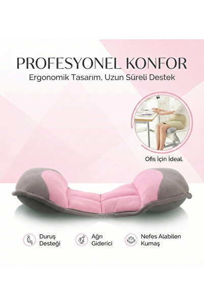 CALIBURN Ortopedik Ofis Koltuk Minderi - Ergonomik Bel ve Kalça Destek Yastığı