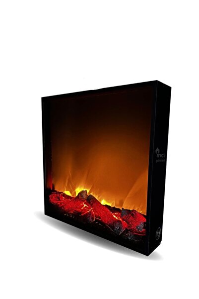 taşatan yapı Dekoratif Şömine 50×50x15 Cm Elektrikli Bluetooth Hoparlör Ve Fa...