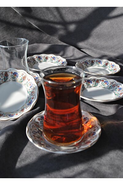 Qualitev 6-Piece Porcelain Tea Plate - Hyacinth Tea Plate