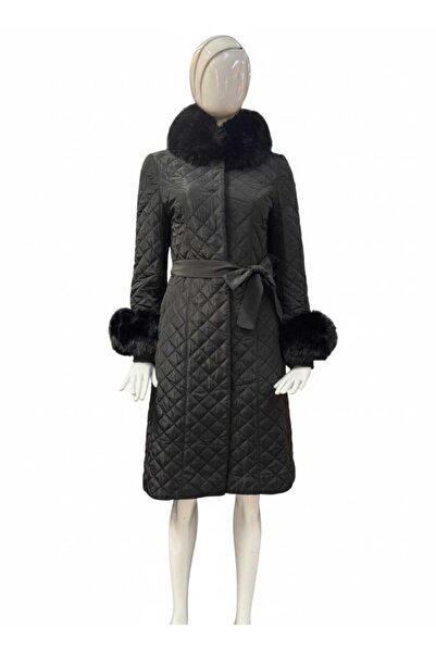 ULTIMISSIMO Quilted jacket with removable fur trim on the collar and sleeves
