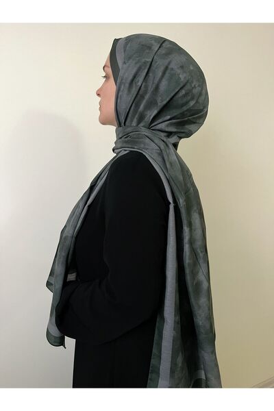 ESSLERA Cloud Pattern Green Soft Scarf