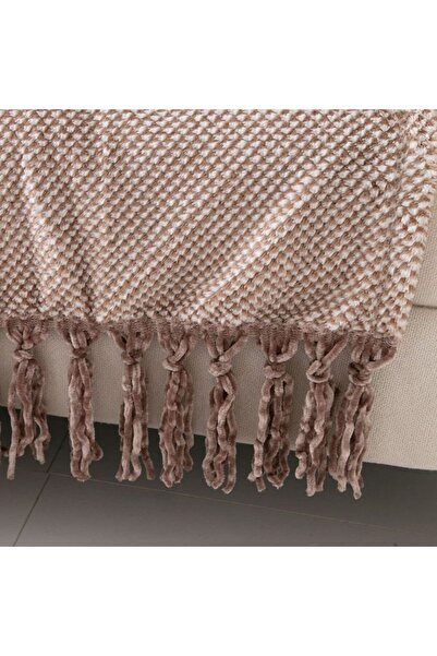 Reiashn Beige velvet winter shawl, 152*127 cm
