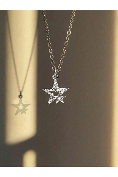 bohemian takı tasarim Zirkon Taşlı Star y2k Yıldız Kolye
