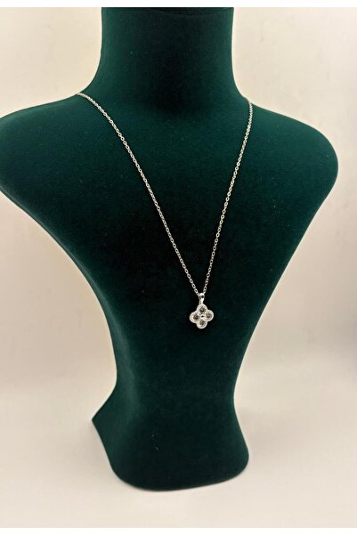 JEWELRY Zirkon Taşlı Yonca Kolye