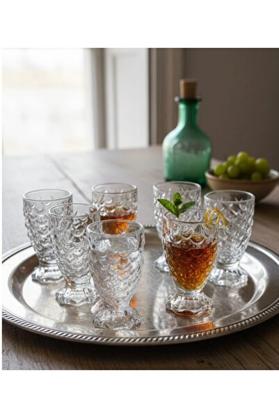 ORTAKÖY CENNETİ Shot tekila zemzem bardağı 6 ad balık sırtı görseli kalıteli 30 cc Hacim 7 cm YÜKSEKLIK 4 cm genişli