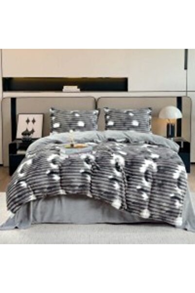 Cocolino Fluffy double bed linen made of artificial rabbit fur 4 pieces, LBIB3