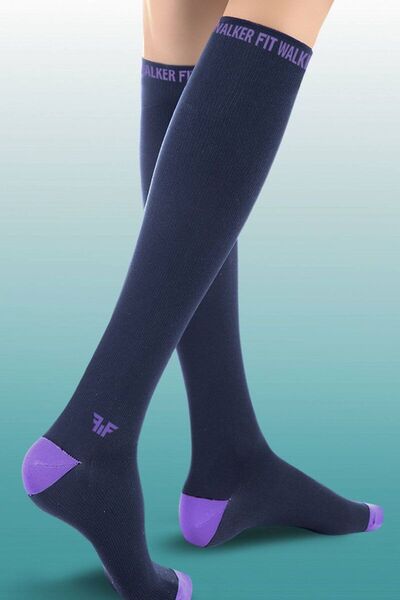 Conte Elegant Compression Socks, 3/4 Unisex, Support and Recovery - Dark Blue, 21-25 (34-39)