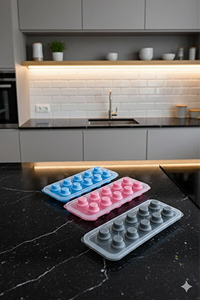 Home Icevory Leak-Proof Ice Mold with Filling Chamber, Set of 3