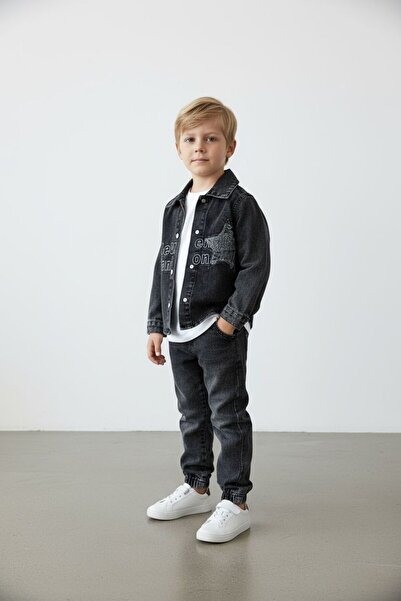 RONYPONY Costum pentru băieți Jachetă din denim Pantaloni jogger