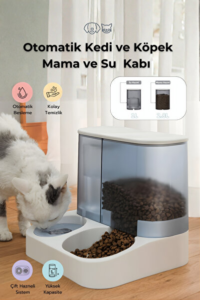 PetFix 2in1 Otomatik Kedi & Köpek Mama ve Su Kabı