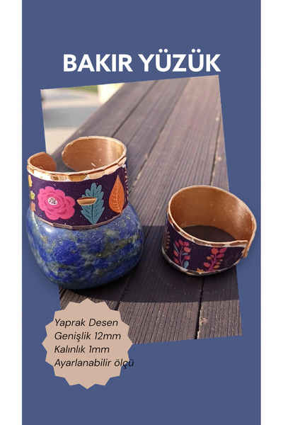 arzela Bakir Yüzük Desenli Genislik 12mm Kalınlık 1mm