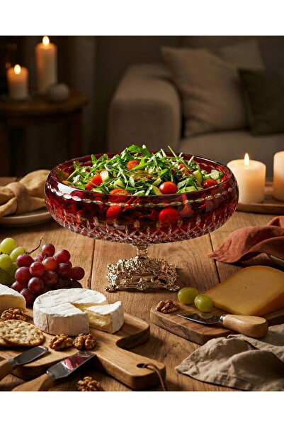 AKDEN STORE Cutting and Crafting Special Red Water Lily Bowl for New Year