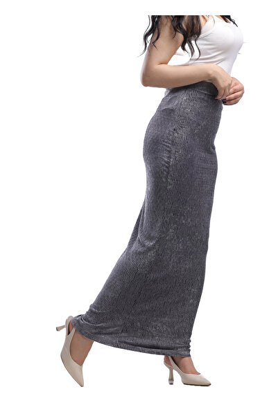 SUGA Long corduroy spectrum skirt