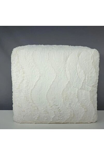 Reiashn Rana velvet faux fur bedspread, off-white winter color, double size