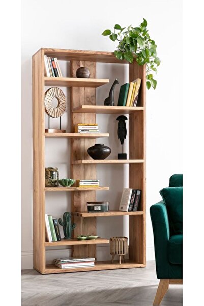 WoodenDecoration01 Forestline Masif Kitaplık