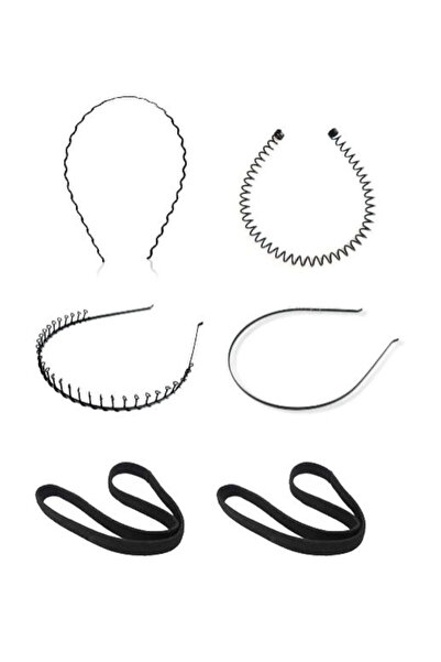 İnDerin Athlete Hair Band Zigzag Crown Bow Comb Crown 6-Piece Hair Crown Set Unisex