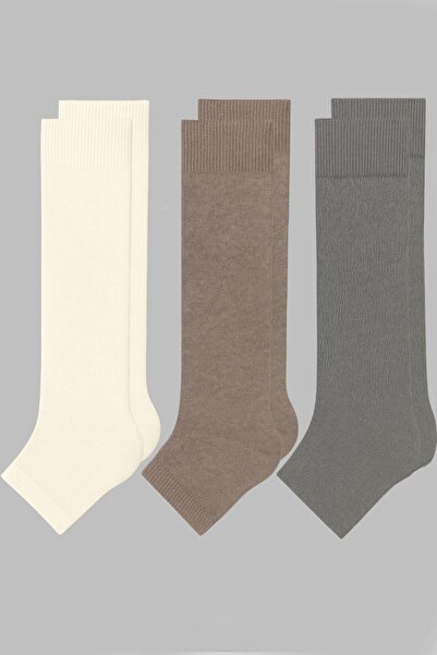 COTENCONCEPT 3 قطع من جوارب اليوغا الأساسية المصنوعة من القطن بدون أصابع