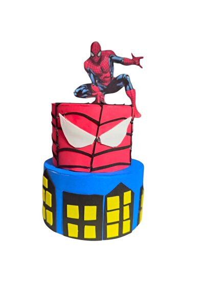 Blotch Spider-Man Red Blue Evali Boy's 2-Layer Model Cake